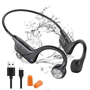 Bone Conduction Headphones Bluetooth,Wireless Open Ear Sport Headphones,Built-in Mic,IPX6 Sweat Resistant for Running,Yoga,Cycling,Gym,Hikin