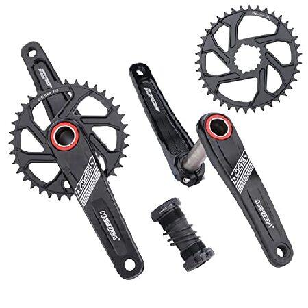 MEROCA Mountain Bike Crank Hollow One-Piece Cranks...