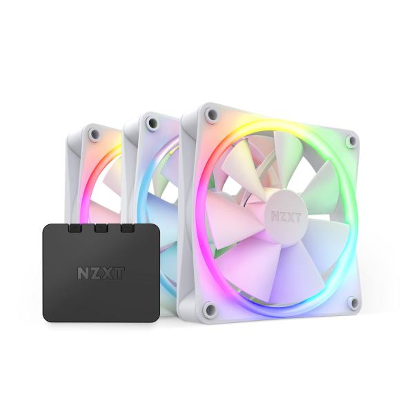 NZXT F120RGB 120mm x3 ＆ RGBコントローラ付属 ホワイト PCケースファン ...