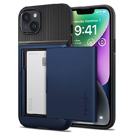 Spigen iPhone14 ケース 手帳型 耐衝撃 カード 収納ケース 2重構造 耐衝撃 米軍M...