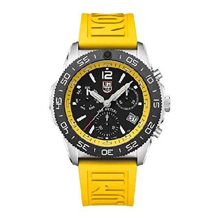 Luminox Mens Black Dial Yellow Rubber Band Ronda Z...