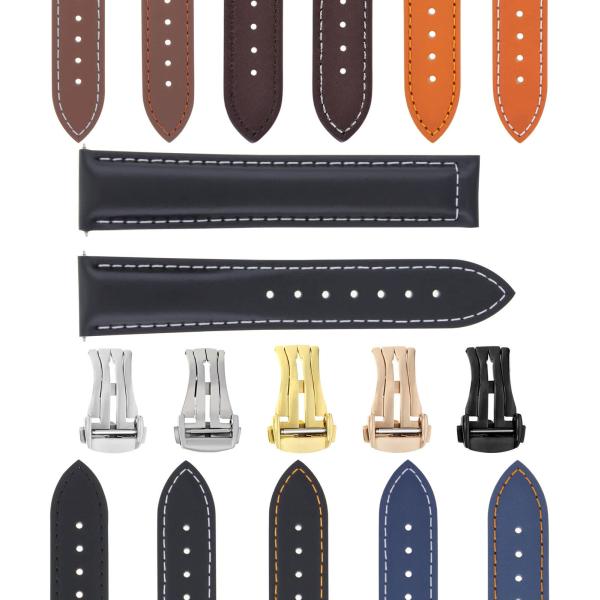 腕時計パーツ 互換品 19mm Smooth Leather Strap Band Compatib...