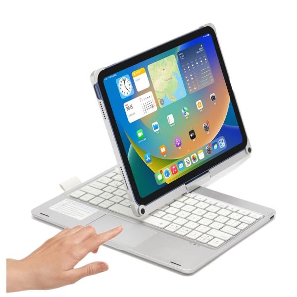 HENGHUI 360 回転キーボードケース iPad 第10世代 2022 10.9インチ バック...