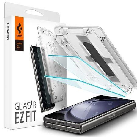 Spigen EZ Fit ガラスフィルム Samsung Galaxy Z Fold 5 用 貼り...