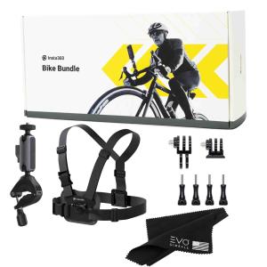 Insta360 Bike Bundle New Version - Mounting Kit X3/X2, RS 360 Cameras | Compatible with X3/X2, ONE R RS, GO 3/2 and All GoPro Cameras (1 Item) (Standa
