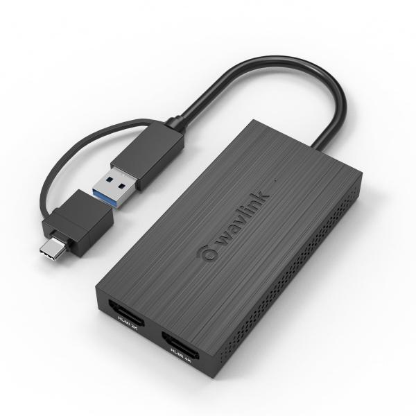 WAVLINK USB 3.0 Adapter USB C to Dual HDMI 4K- Sup...