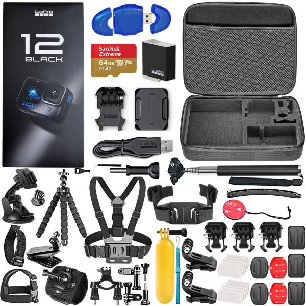 GoPro HERO12 Black - Waterproof Action Camera with...