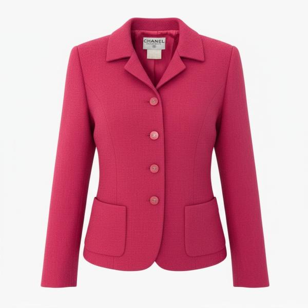 Ca28 CHANEL シャネル 1996年 ツイードジャケット ココマークボタン P06647 サ...