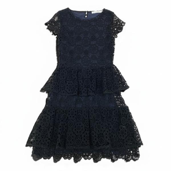 Ed23 Christian Dior クリスチャンディオール フラワーレース ドレスワンピース テ...