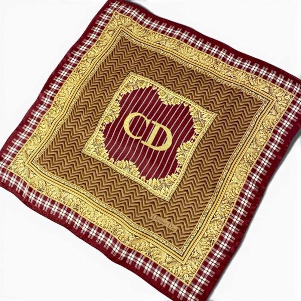 b20 Christian Dior クリスチャンディオール CD Luxury Silk Scar...