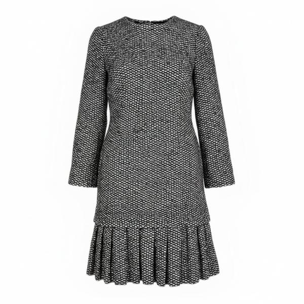 58a21【極美品】 DOLCE&amp;GABBANA ドルチェアンドガッパーナ ツイードワンピース ウー...