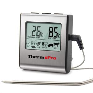ThermoProサーモプロ クッキング料理用オーブン温度計デジタル ミルク コーヒー 肉 揚げ物 食品 燻製などの温度管理用キッチンタイマ
