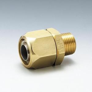 ブレードロック 黄銅製 R1/2(15A)ネジ Φ10×Φ16ホース用継手 TBB-0410