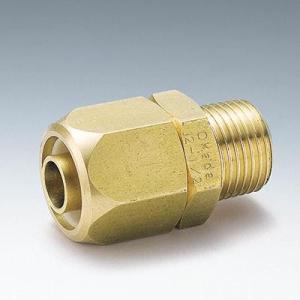 ブレードロック オール黄銅製 R1/2(15A)ネジ Φ12×Φ18ホース用継手 TBC-0412