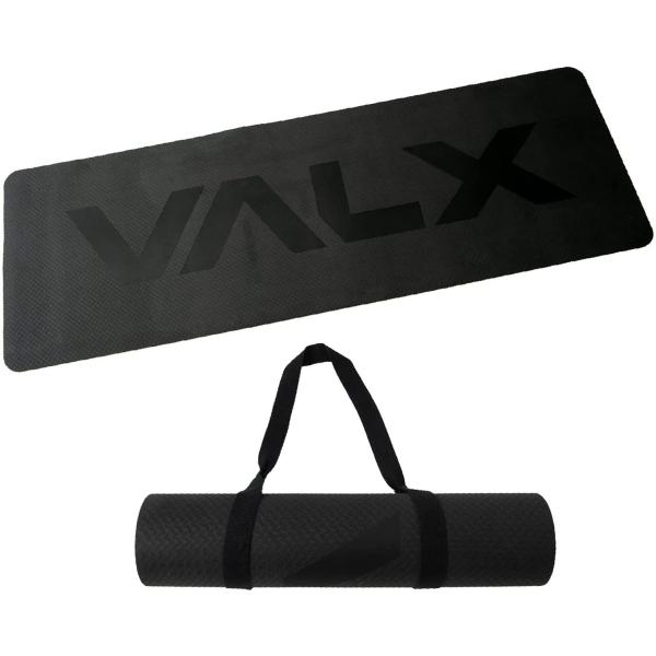 VALX トレーニングマット ヨガマット 6mm 【山本義徳監修】 ストラップ付き TPEリング保護...