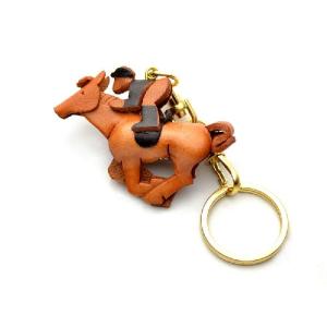 本革製キーホルダー ホースライダー バンカクラフト 革物語 VANCA CRAFT レザー 手作り 雑貨 革小物 革製品 乗馬 競馬好き 馬好き うま 人気 名入れ可