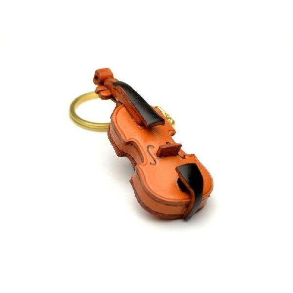 本革製キーホルダー ヴァイオリン バンカクラフト 革物語 VANCA CRAFT レザー 手作り 雑...