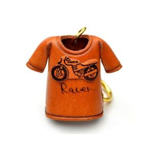 【革物語キーホルダー Tシャツ】レーサーバイク【着後レビューで名入れ無料 オートバイ バイク乗り バイク好き カバン 鞄 バッグ 鍵 キー アクセサリ