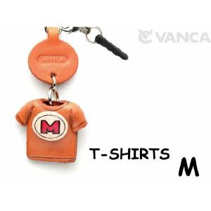 Tシャツ M （赤） スマホピアス 携帯アクセサリー イニシャル アルファベット バンカクラフト 革物語 VANCA CRAFT 本革 レザー 手作り 雑貨 革小物 日本製の商品画像
