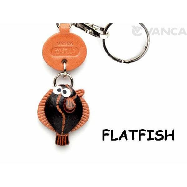 カレイ 魚キーホルダー バンカクラフト 革物語 VANCA CRAFT レザー 手作り グッズ 雑貨...