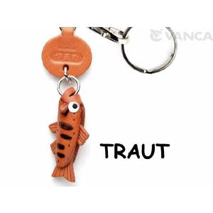 ヤマメ 魚キーホルダー バンカクラフト 革物語 VANCA CRAFT レザー 手作り グッズ 雑貨 革小物 動物 魚 川釣り やまめ 山魚女 名入れ可