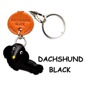 ダックスフンド ロング ブラック 犬キーホルダー バンカクラフト 革物語 VANCA CRAFT レザー 手作り 雑貨 革小物 わんこ 名入れ可
