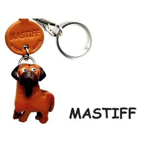 マスティフ 犬キーホルダー バンカクラフト 革物語 VANCA CRAFT レザー 手作り 雑貨 革小物 ドッグ わんこ 名入れ可