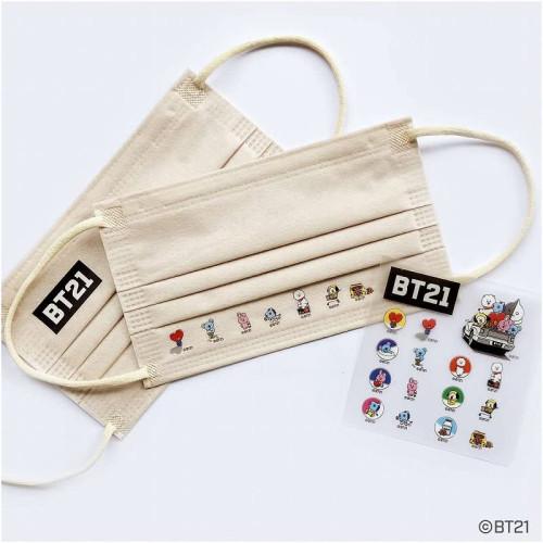 BT21 1Day mask 保湿マスク&amp;マスクシール Hang out Source【アウトレット...