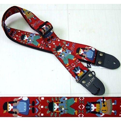 LIVE LINE LS2000RD インディアン ギターストラップ