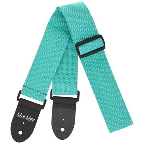 LIVE LINE ライブライン ポリプロピレンギターストラップ エメラルドグリーン LS1200E...