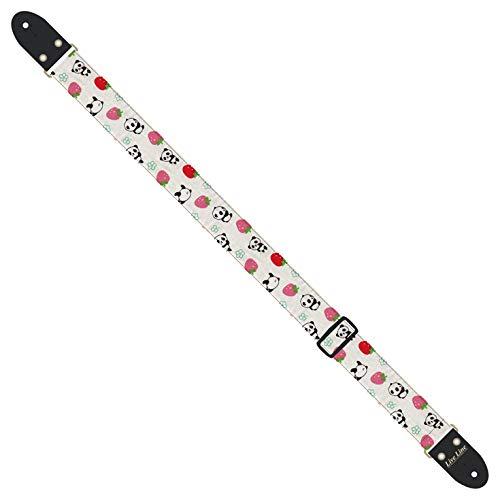 LiveLine ライブライン パンダ&amp;イチゴ柄 50ミリ幅ギターストラップ LS2000PND4