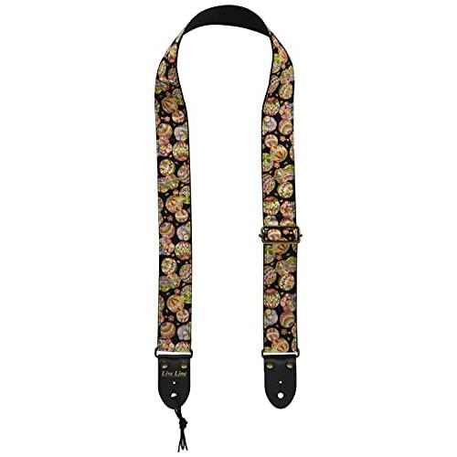 Live Line ライブライン 和風手毬柄 50ミリ幅ギターストラップ LS2400TM