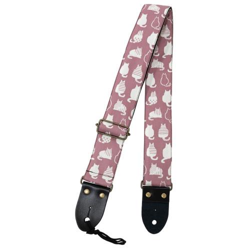 [Aria] SPS-2400Cn PK ストラップ ネコ柄 Pink アリア