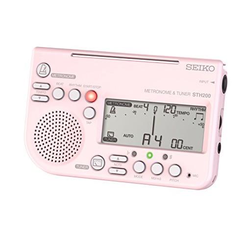 SEIKO セイコー メトロノームチューナー 大音量 譜面台取付可能 吹奏楽部に最適 ピンク STH...