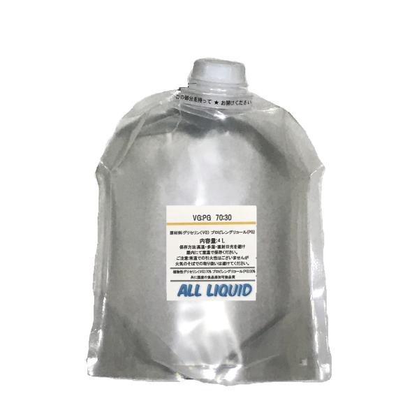 (国産)【VG:70 PG:30】 ベースリキッド グリセリン プロピレングリコール 4L (高品質...