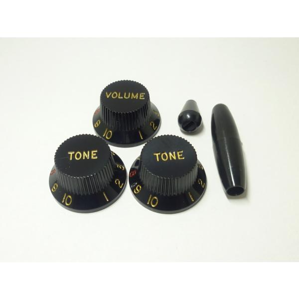 <VANDY GUITAR> ST KNOB (Black) R8 キャップセット