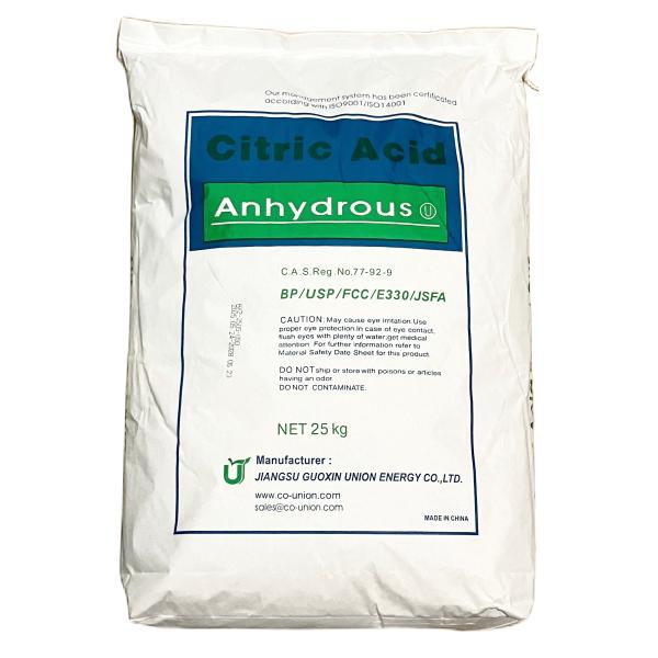 クエン酸 無水 25kg 食用 粉末 業務用 食品添加物 結晶　ISO9001,14001認証品 北...