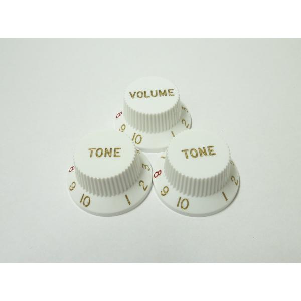 <VANDY GUITAR> ST KNOB (White) R8 ノブセット