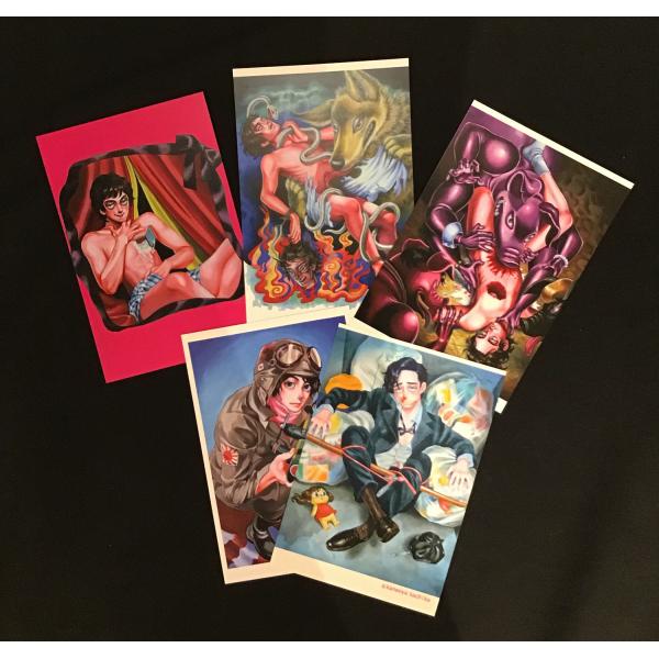 カネオヤサチコ ポストカードセット (ゴミ捨て場のお兄さん)