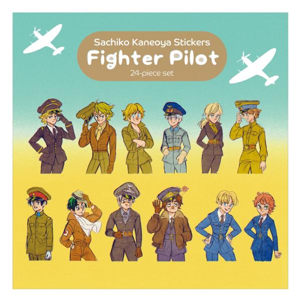 カネオヤサチコ ファイターパイロットフレークシール