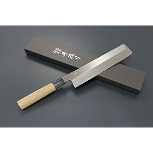 包丁 日本製 G-21 関兼常 本匠 兼正 Gシリーズ 霞研 水牛口付 朴柄 和包丁 薄刃 刃渡24...