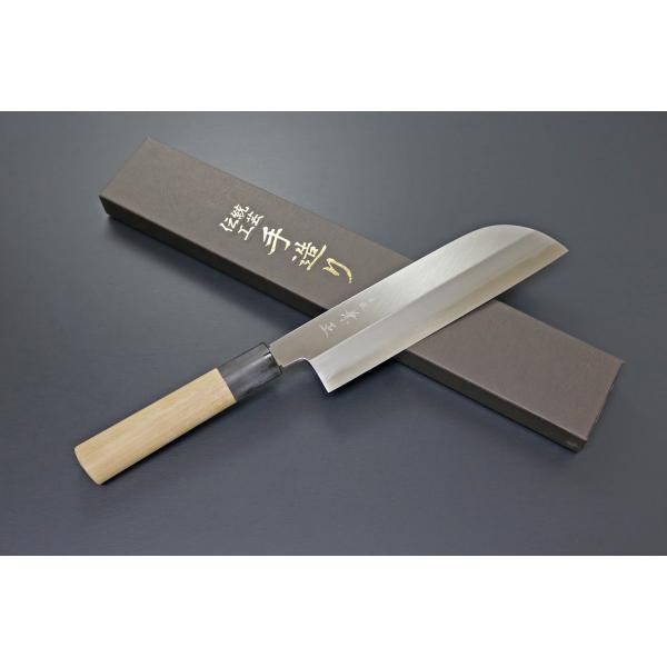 包丁 日本製 G-24 関兼常 本匠 兼正 Gシリーズ 霞研 水牛口付 朴柄 和包丁 鎌型薄刃 刃渡...
