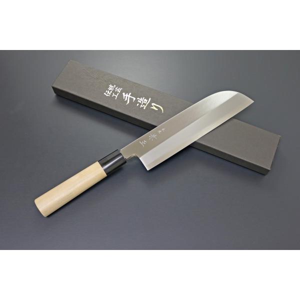 包丁 日本製 G-25 関兼常 本匠 兼正 Gシリーズ 霞研 水牛口付 朴柄 和包丁 鎌型薄刃 刃渡...