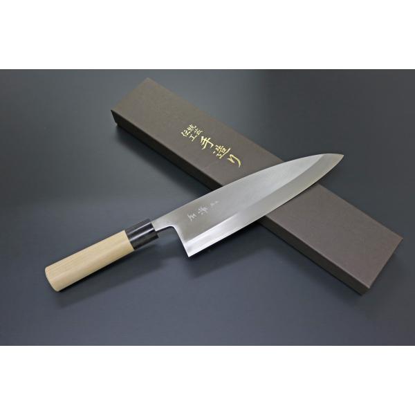 包丁 日本製 G-36 関兼常 本匠 兼正 Gシリーズ 霞研 水牛口付 朴柄 和包丁 相出刃 刃渡2...