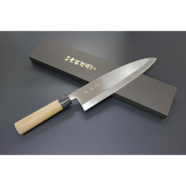 包丁 日本製 G-38 関兼常 本匠 兼正 Gシリーズ 霞研 水牛口付 朴柄 和包丁 相出刃 刃渡3...