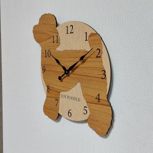 はみだしワンちゃん壁掛け時計 トイプードル レ...の詳細画像3
