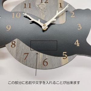 はみだしネコちゃん壁掛け時計 猫(伸び) 黒 ...の詳細画像5