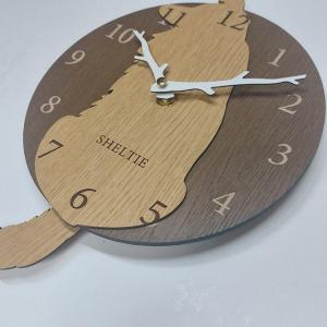 はみだしワンちゃん振り子壁掛け時計 シェルティ...の詳細画像2