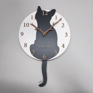 ダヤン 時計 テイル振子時計 ふりむきダヤン わちふぃーるど 猫雑貨 猫