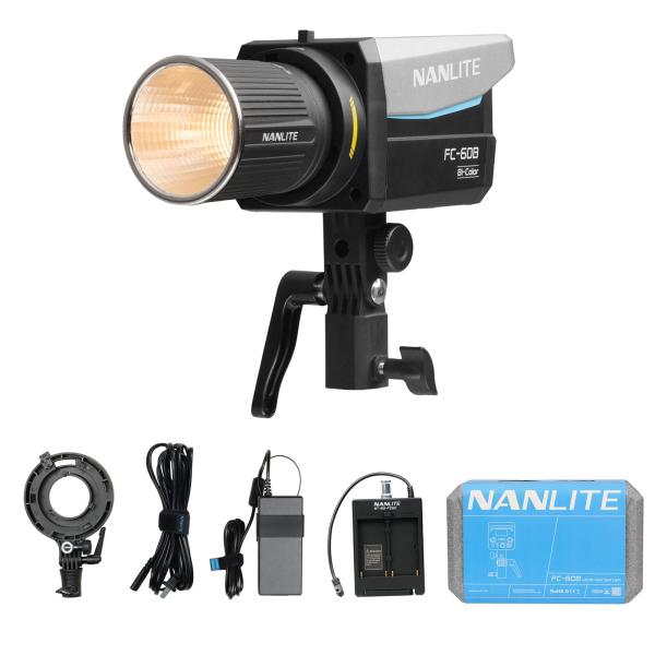 NANLITE FC-60B 撮影用ライト スタジオライト バイカラー 出力78W 色温度2700-...